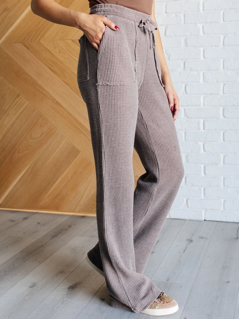 Rae Mode Waffle Knit Lounge Viva La Comfort Sweatpants NWT